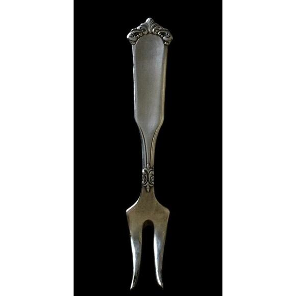 Norway Norge Collectable Souvenir Cocktail Fork 40GR Silverplate 4" - Picture 6 of 6